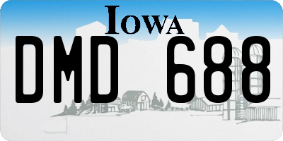 IA license plate DMD688