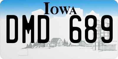 IA license plate DMD689