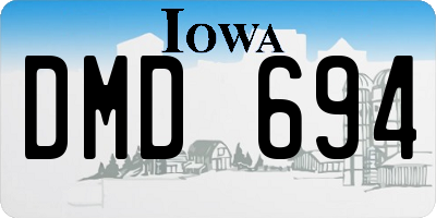 IA license plate DMD694
