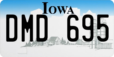 IA license plate DMD695