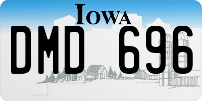 IA license plate DMD696