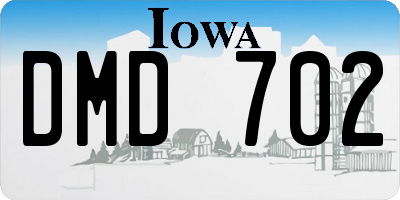 IA license plate DMD702