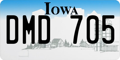 IA license plate DMD705