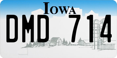 IA license plate DMD714