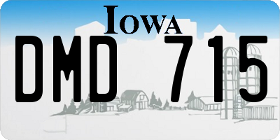 IA license plate DMD715