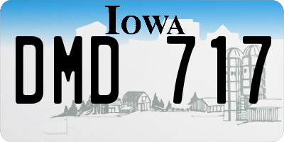 IA license plate DMD717