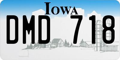 IA license plate DMD718