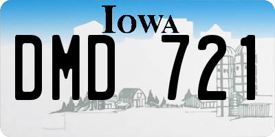 IA license plate DMD721