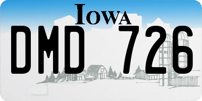 IA license plate DMD726