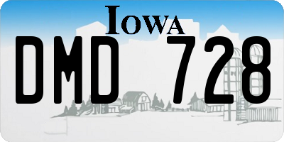 IA license plate DMD728