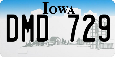 IA license plate DMD729