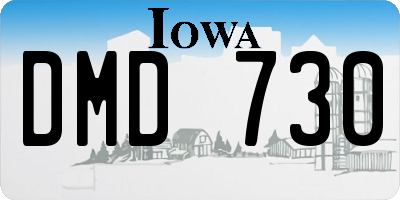 IA license plate DMD730