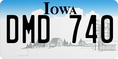 IA license plate DMD740