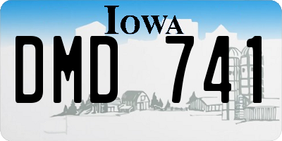 IA license plate DMD741