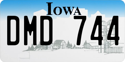 IA license plate DMD744