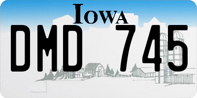 IA license plate DMD745