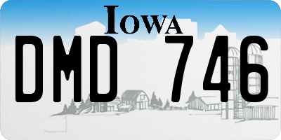 IA license plate DMD746