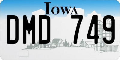 IA license plate DMD749