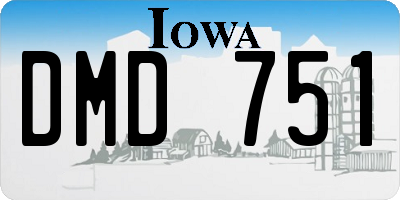 IA license plate DMD751