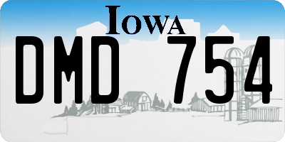 IA license plate DMD754