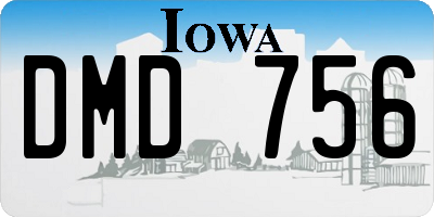 IA license plate DMD756