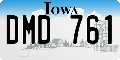 IA license plate DMD761