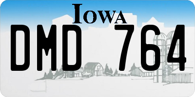 IA license plate DMD764