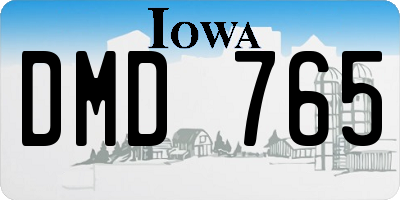IA license plate DMD765