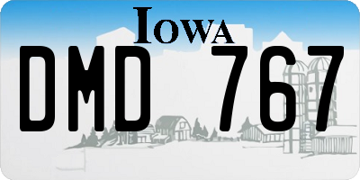 IA license plate DMD767