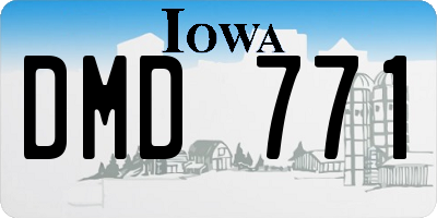 IA license plate DMD771