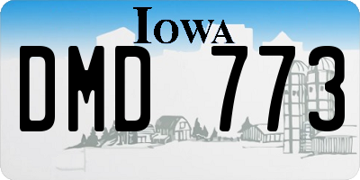 IA license plate DMD773