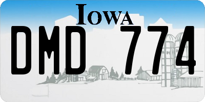 IA license plate DMD774