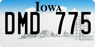 IA license plate DMD775