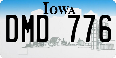 IA license plate DMD776