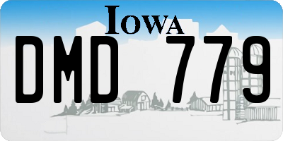IA license plate DMD779