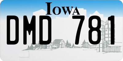 IA license plate DMD781