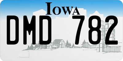 IA license plate DMD782