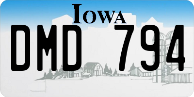 IA license plate DMD794