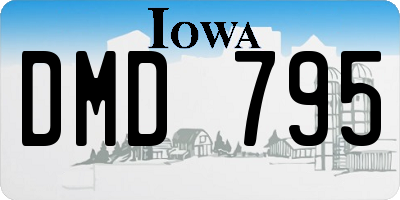 IA license plate DMD795