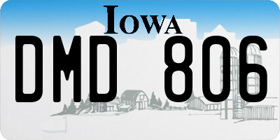 IA license plate DMD806