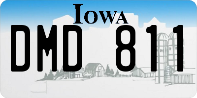 IA license plate DMD811