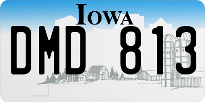 IA license plate DMD813