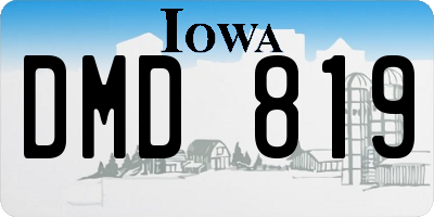 IA license plate DMD819