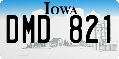 IA license plate DMD821