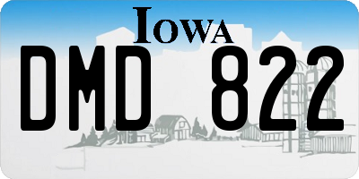 IA license plate DMD822