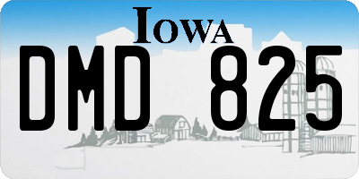 IA license plate DMD825