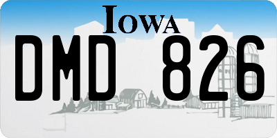 IA license plate DMD826