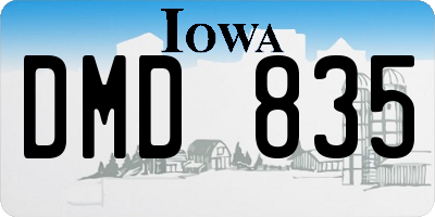 IA license plate DMD835