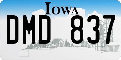 IA license plate DMD837