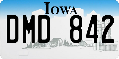 IA license plate DMD842